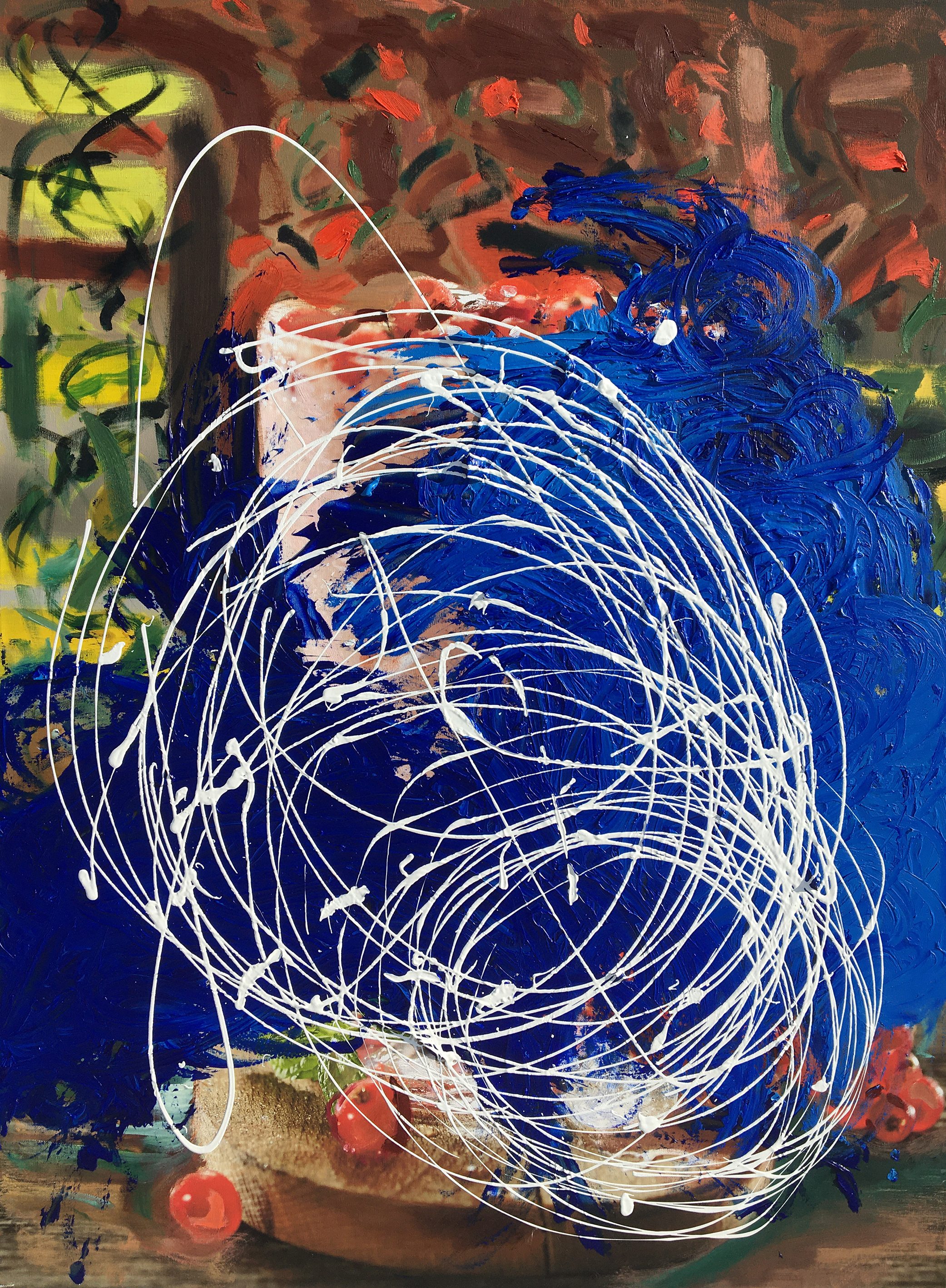 Der Geschmack von Farben, übermalte Lebensmittel Fotos, Acryl, Öl auf Leinwand